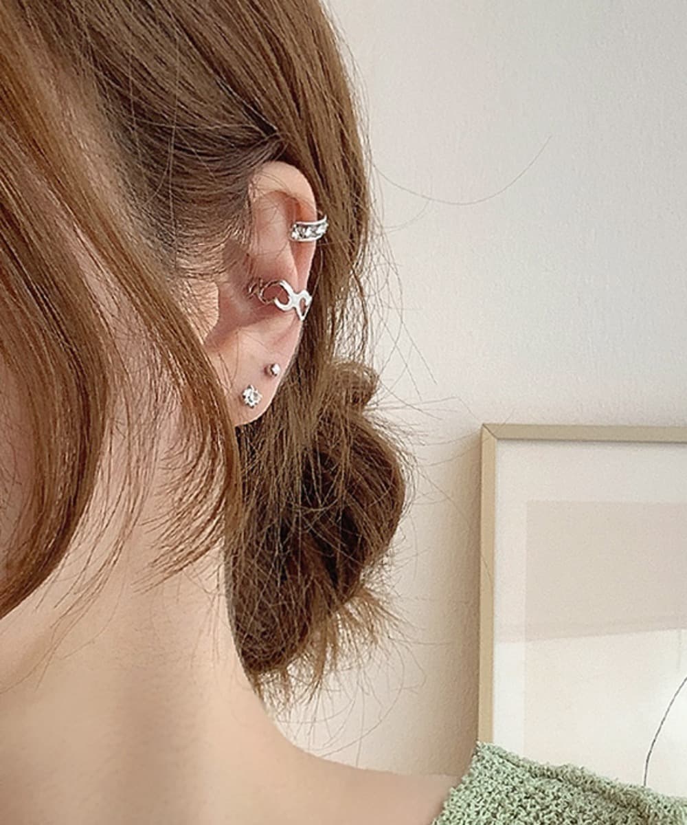 Cubic Zirconia Ear Cuff Earrings Set