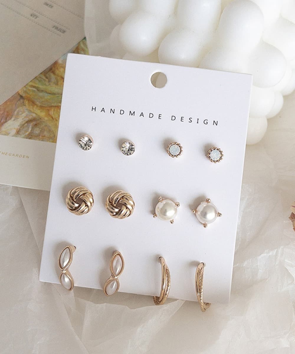 Laurent Pearl Double-layer Guest Outfit Earrings (titanium Post)