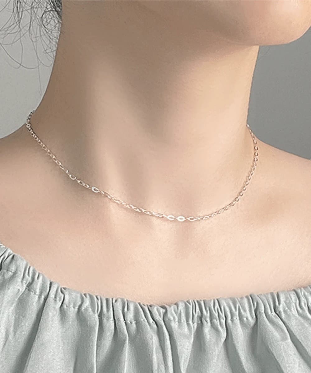 Classic Flat Chain 925 Sterling Silver Necklace