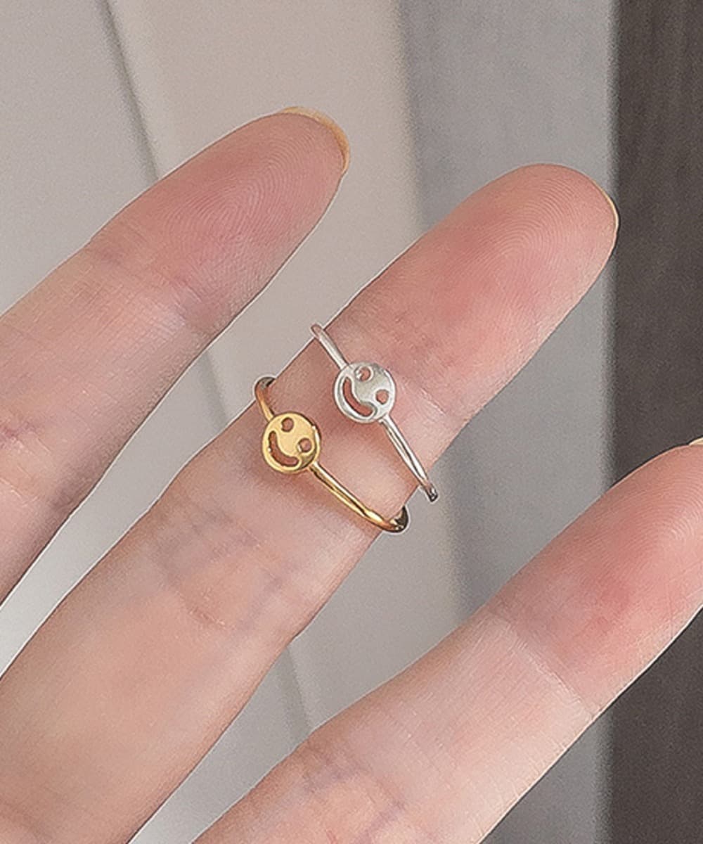 Smile 925 Silver Ring (2 Colors)