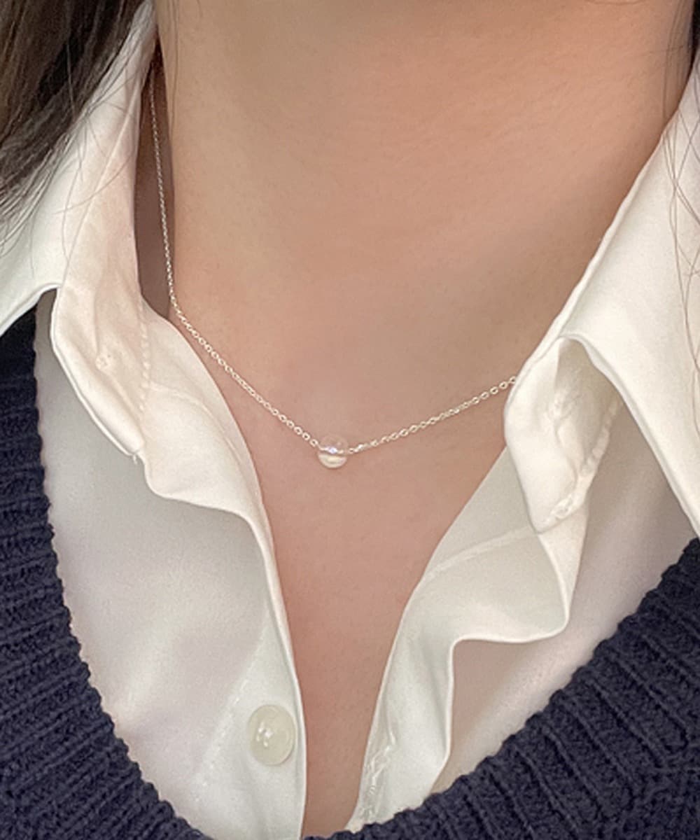 Crystal Sterling Silver Necklace