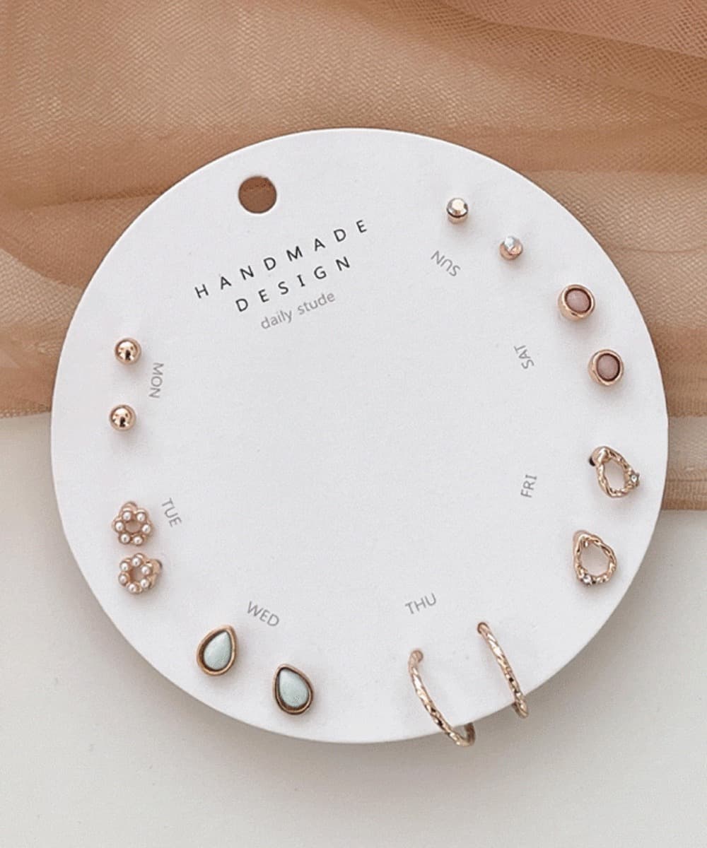 Lustrous Drop Pearl Titanium Post Earrings Set (2 Colors)