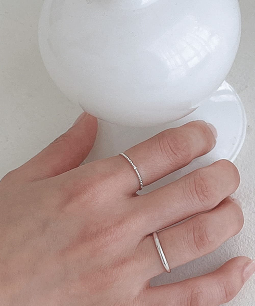 Silver925 Mini Dot Stone Silver Ring