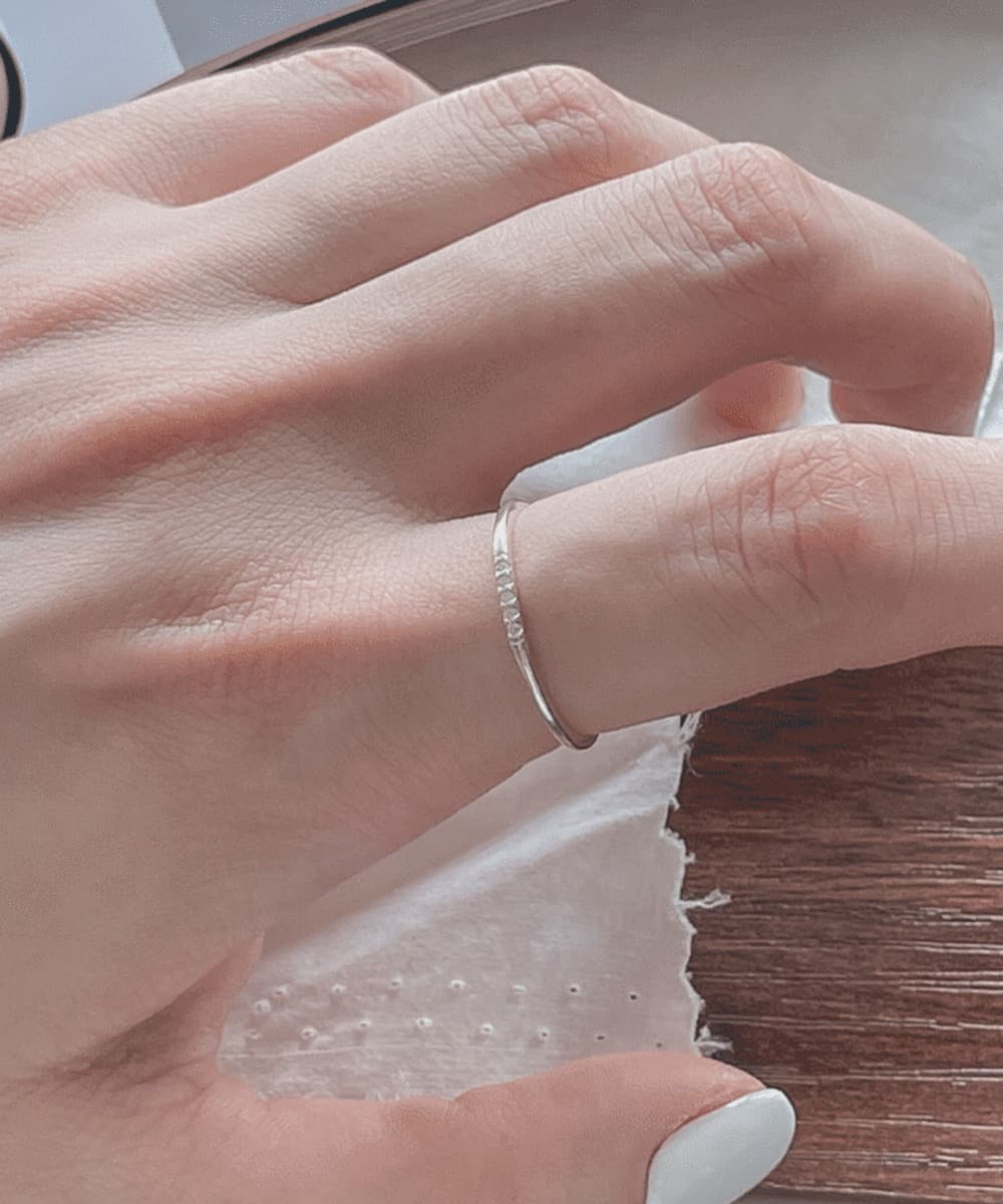 Petite Mini Stone Layered 925 Silver Ring