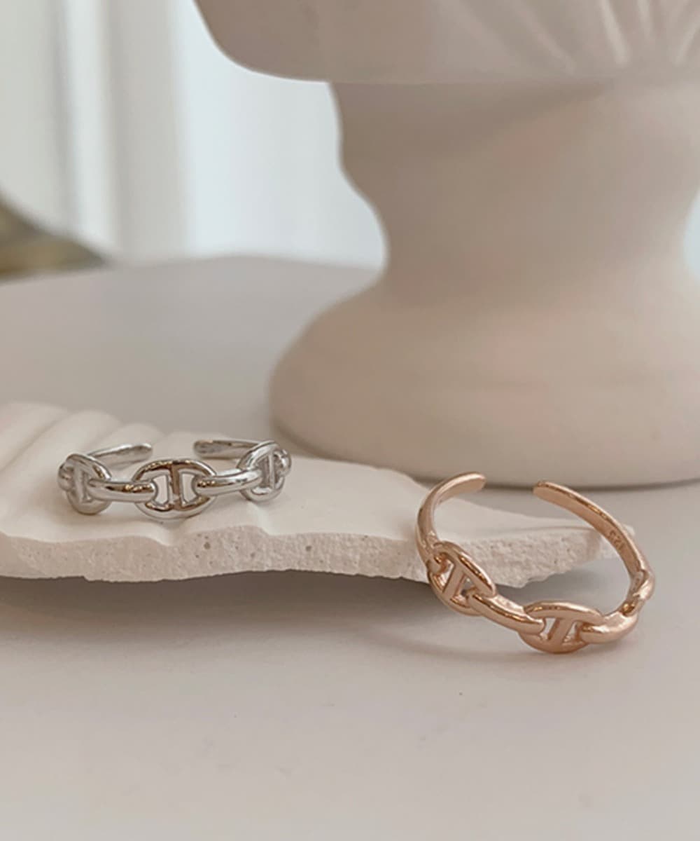 Open Ring Chain In 925 Sterling Silver (3 Colors)