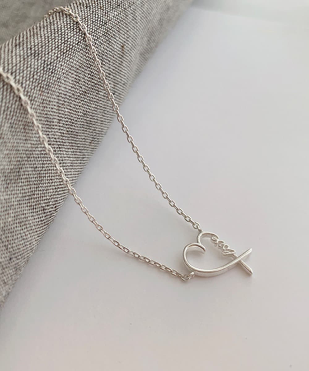 Love Heart Sterling Silver Necklace