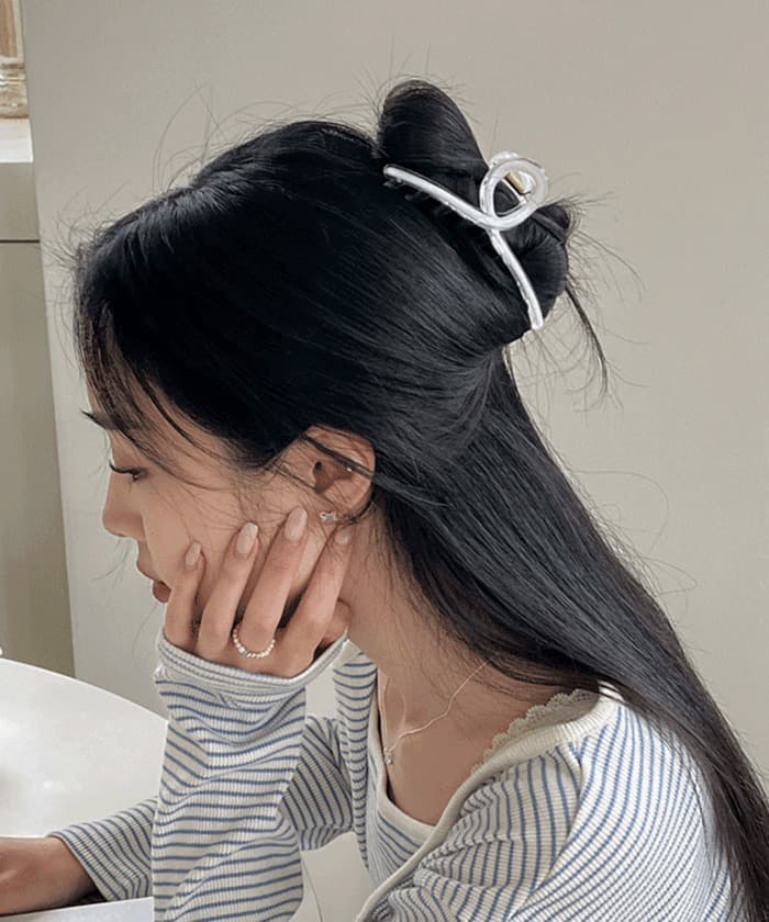 Jelly Line Clear Hair Tie Claw Clip