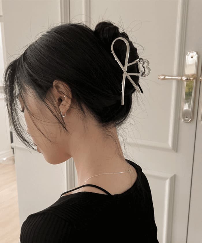 Metal Ribbon Long Hair Claw Clip Hair Pin