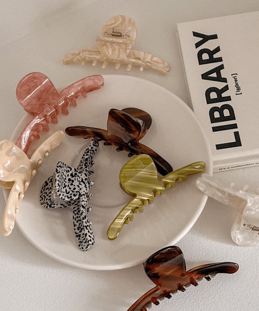 French Marble Mini Hair Claw Clip, Also Known As A French Pin