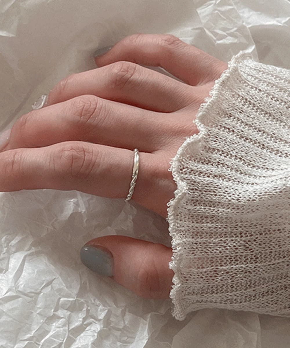 Wire Rope Silver 925 Ring