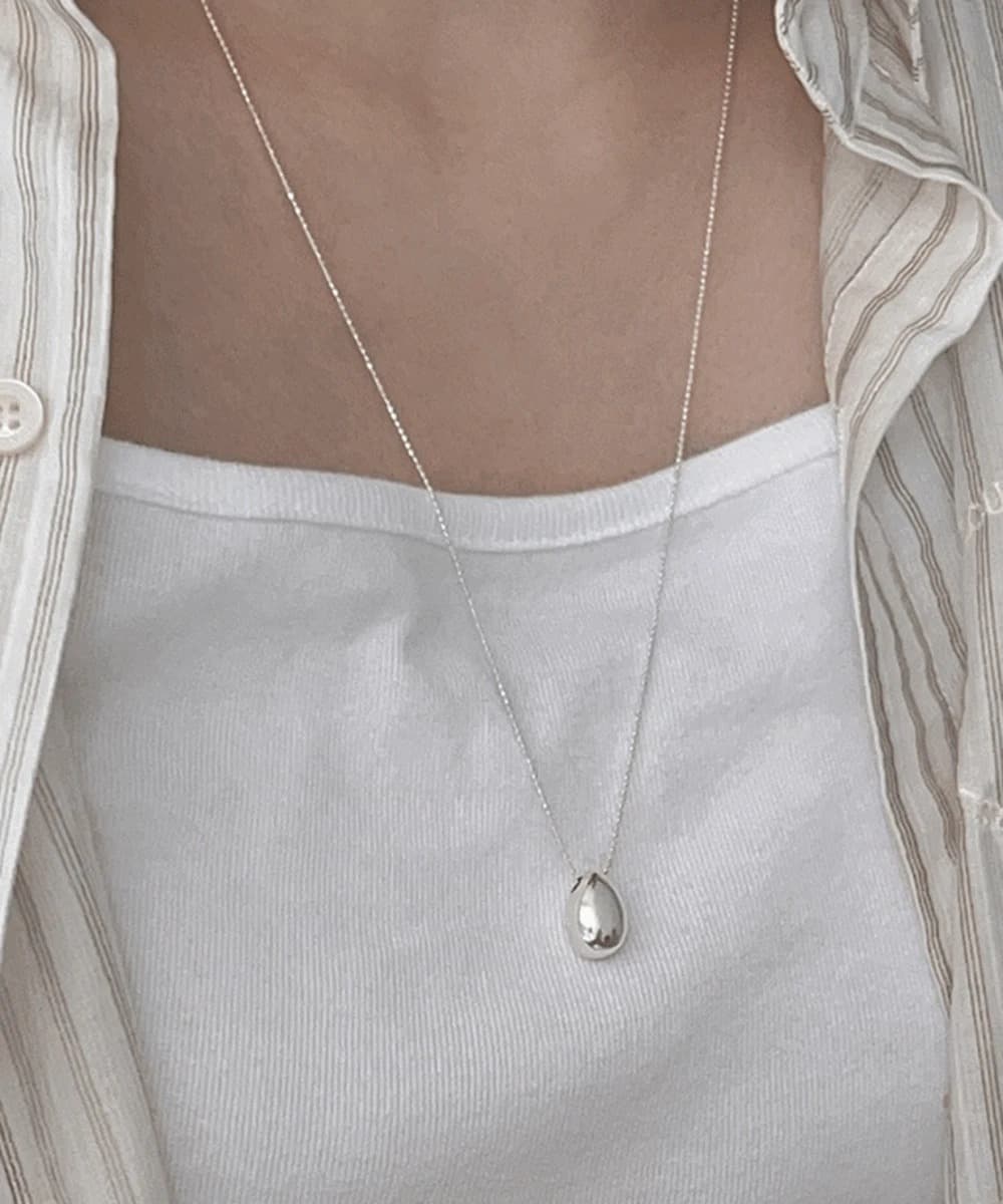 63cm Drop Pendant 925 Sterling Silver Long Necklace