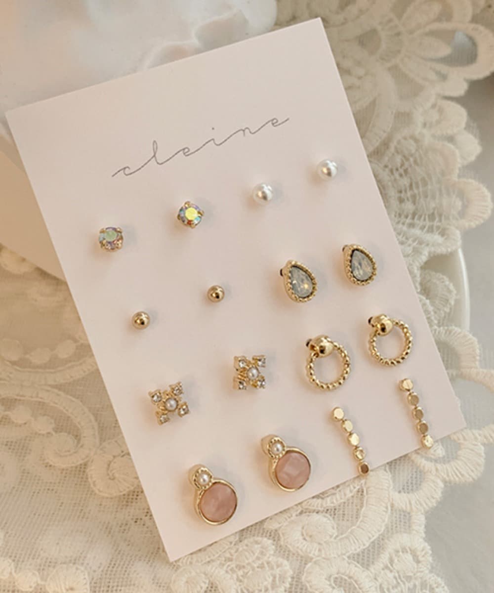 Elle Titanium Post Earrings Set